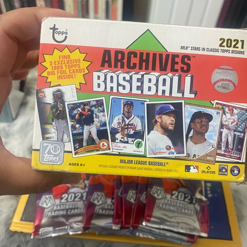 2021 Topps Archives Baseball Blaster Box like new but packs are open, $30